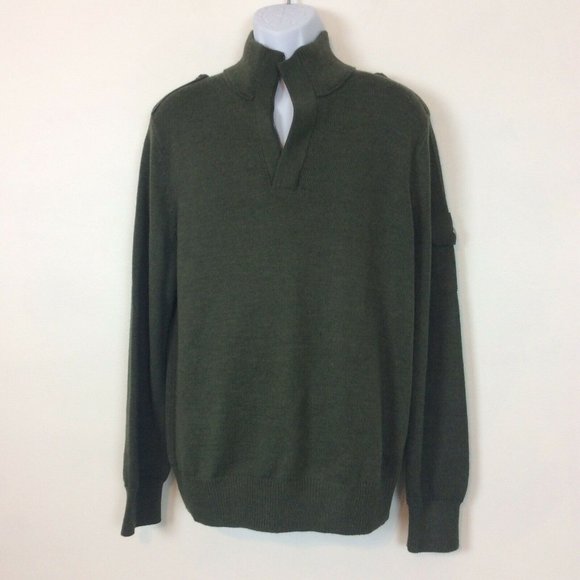 Banana Republic Green Military Style Sweater - Picture 1 of 10